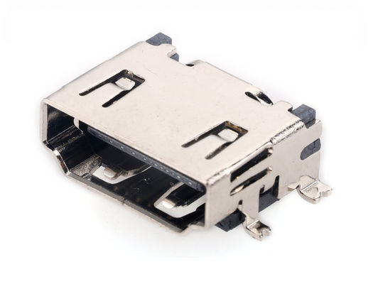 Horizontal HDMI PCB Socket Female SMT Type A Connector 10000 Cycles
