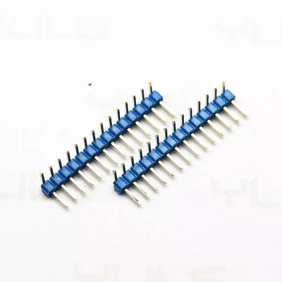 Customizable Gold Single Row Pin Header , Spacing 2.0mm Right Angle PIN Header