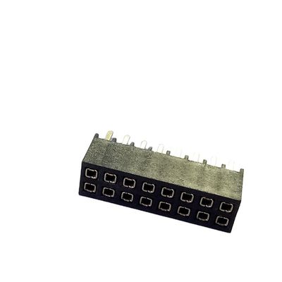 2.54mm Pitch Double Row Pin Header , 2-50Pin Box Header Connector