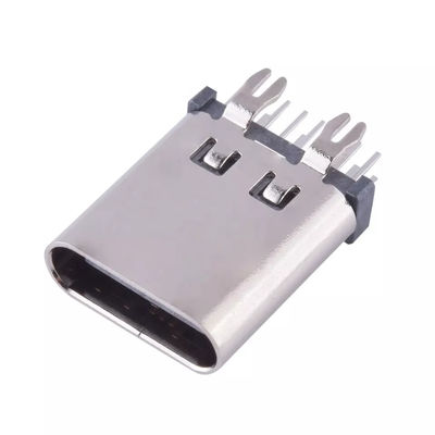 DIP Vertical Mount USB Type C 14 Pin Connector 10.5mm 180 Degrees