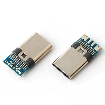 USB Connectors TYPE C Plug 24pin 4 Core Solder Wire With PCB Male Socket