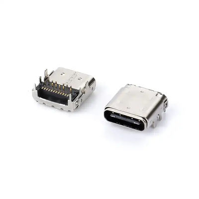 24 Pin USB C Type Female Connector DIP+SMT 3.4 Front Plug And Back Patch For Charging Cable