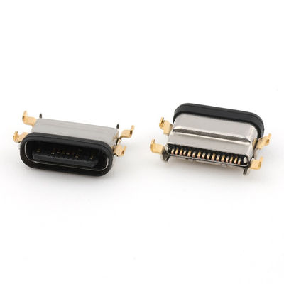 USB C 16Pin Type C Female Connector Mid Mount 1.13mm IPX8 Waterproof With LIM