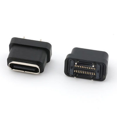 24Pin USB Type C Female Connector Vertical Type IPX8 Waterproof