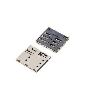 Nano Type 6 Pin Sim Card Connector LCP Push Push Sim Connector For Moblie Phone