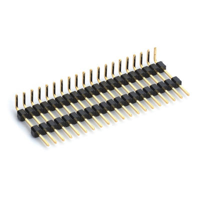 Right Angle 2.54 Mm Pitch Pin Header Single Row PCB Connector