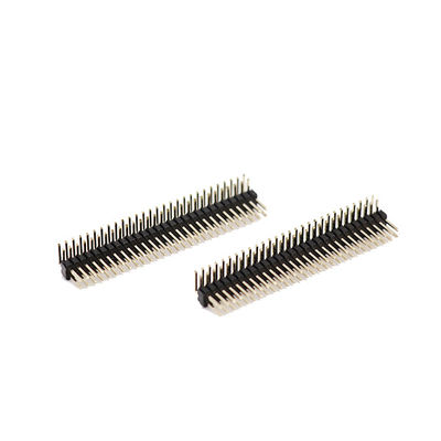 90 Degree 1.27mm Pitch PCB Dip Pin Header Connectors Double Row ROHS