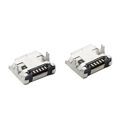 quality  LCP Plastic Magnetic Micro USB Connectors Type B 5 Pin With Flange factory