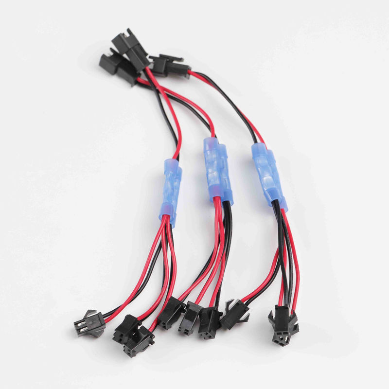 JST SM 2.5MM Pitch Male To Female Cable Assembly Receptacle With Heat Shrink Sleeve