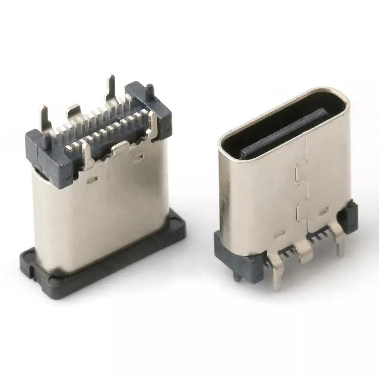 USB 3.1 Female 24pin USB C Type Connector Vertical Patch High Speed