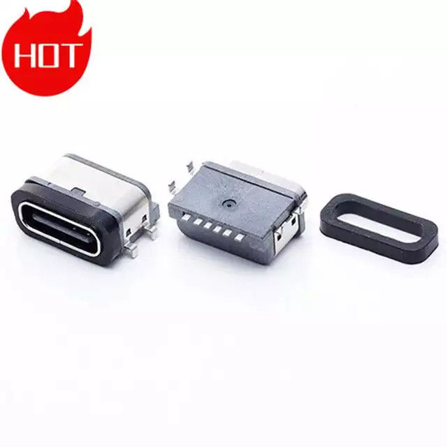 Waterproof Micro Mini Usb Type C Charging Connector 24pin With Metal Housing