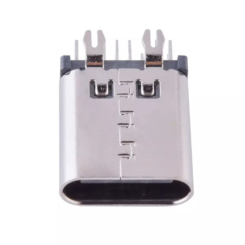 DIP Vertical Mount USB Type C 14 Pin Connector 10.5mm 180 Degrees
