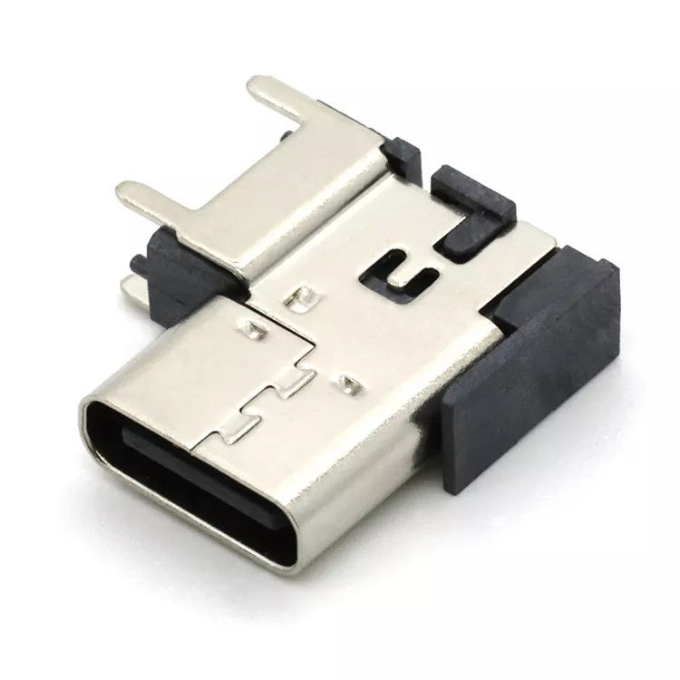 Upright Side USB 3.1 Type C Connectors Female Socket 16Pin