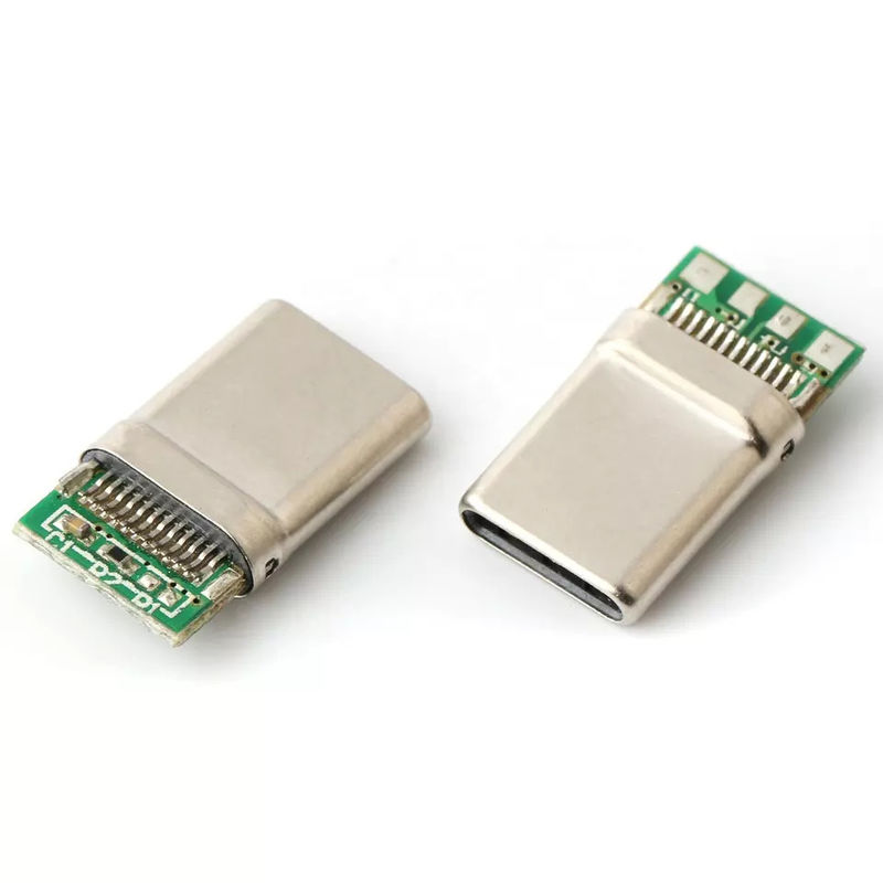 Waterproof dip Usb Connector 6pins female right angle waterproof type-c connector