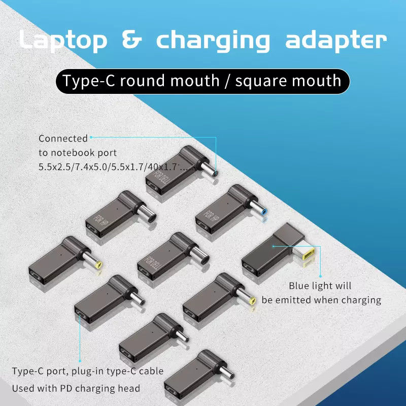 100w Plug Adapter Type C To Video Round Quick Charge Male 18.5v - 20v