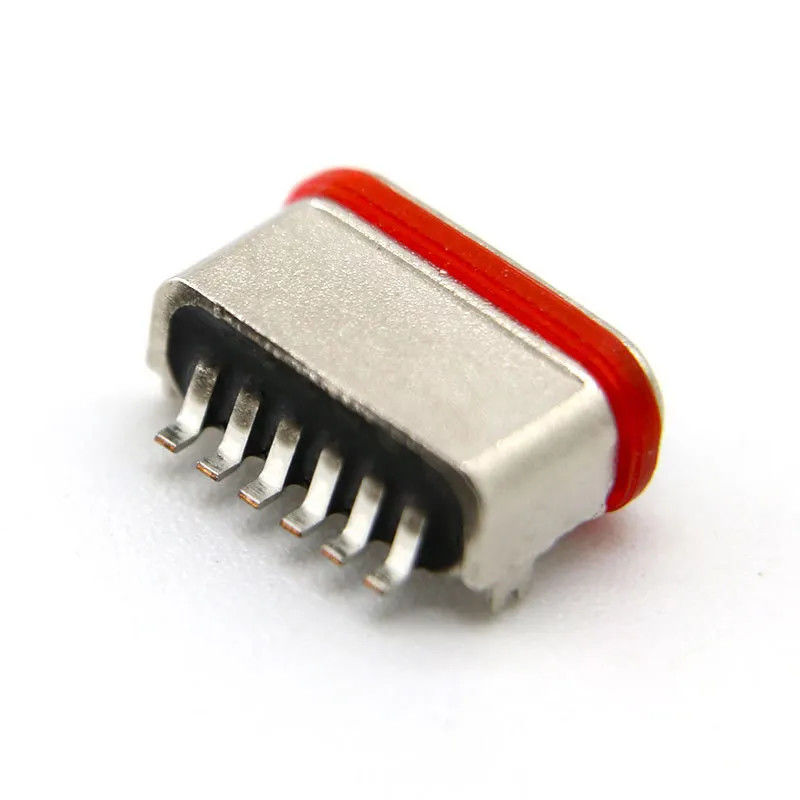Female Horizontal SMT 6 Pin Connector USB3.0 USB3.1 For Charging