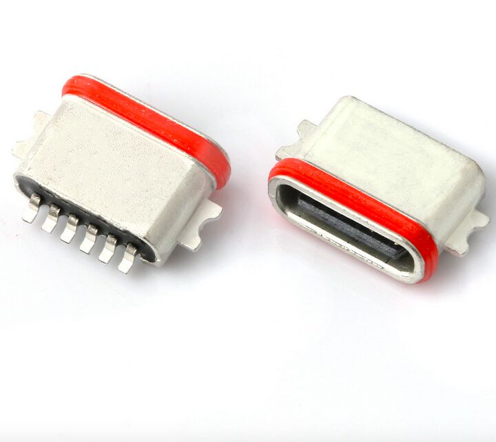 Professional Manufacturer of Waterproof USB Type C 6P Full SMT Connector IP67 USB 3.1 SMD Connector