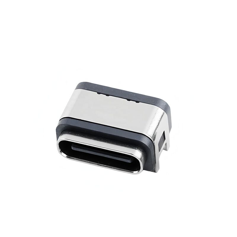 Type C 16 Pin Female Connector Horizontal SMT Mounting Waterproof USB Connector 5A 20V