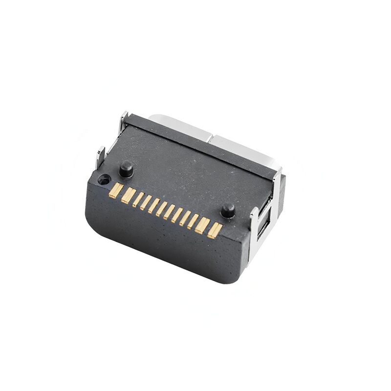Type C 16 Pin Female Connector Horizontal SMT Mounting Waterproof USB Connector 5A 20V