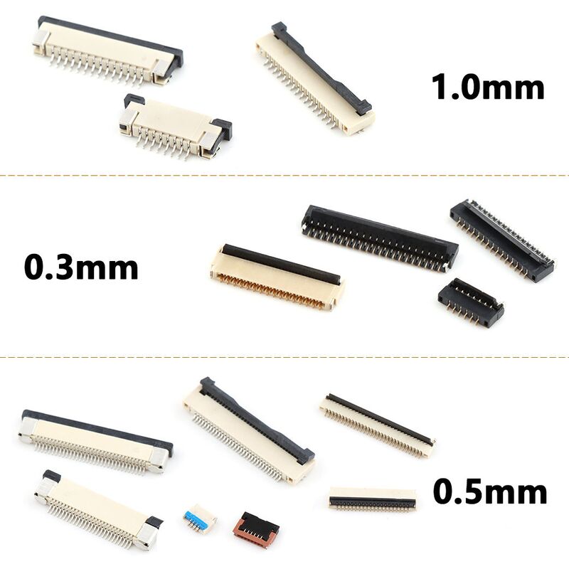FPC connector 0.5mm Horizontal Smt Flip-lock Type Upper Top Bottom Down Contact 4-60pin