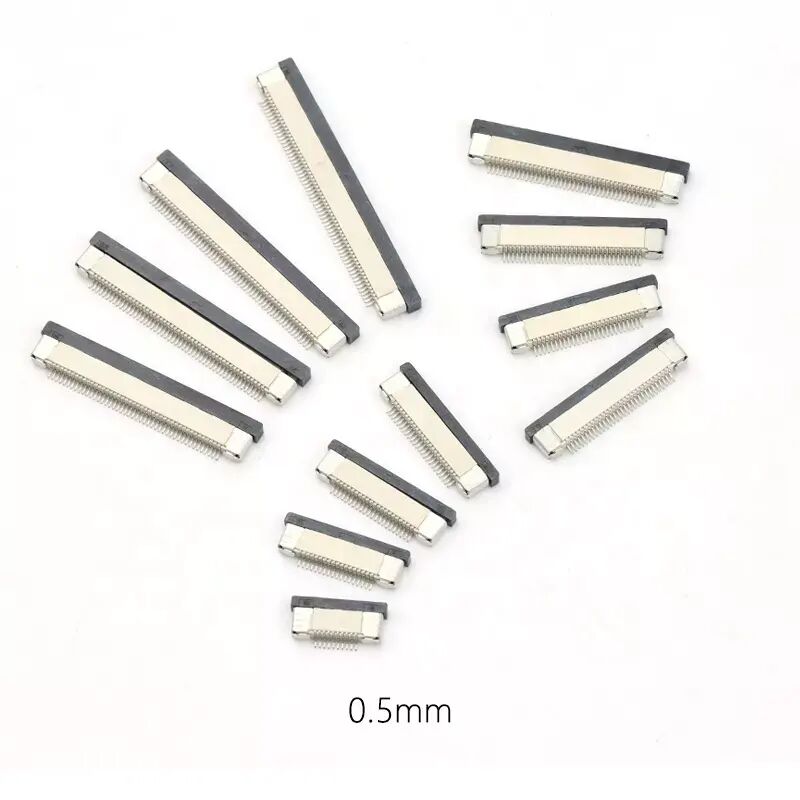FPC connector 0.5mm Horizontal Smt Flip-lock Type Upper Top Bottom Down Contact 4-60pin