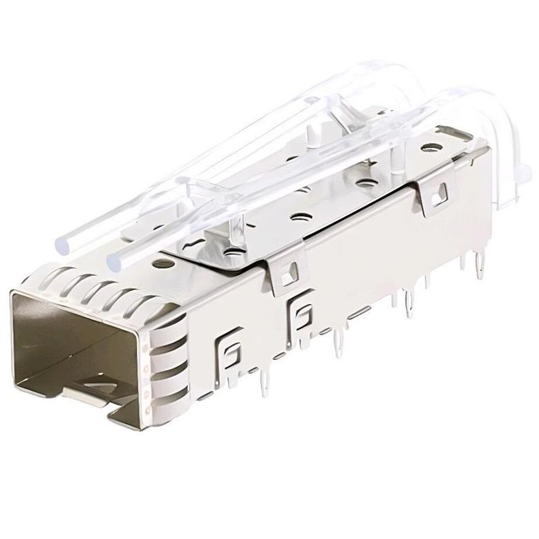 With Light Pipe Through Hole Right Angle Socket with Rack 2x5 Connector SFP+ Cage
