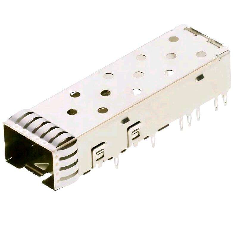 With Light Pipe Through Hole Right Angle Socket with Rack 2x5 Connector SFP+ Cage