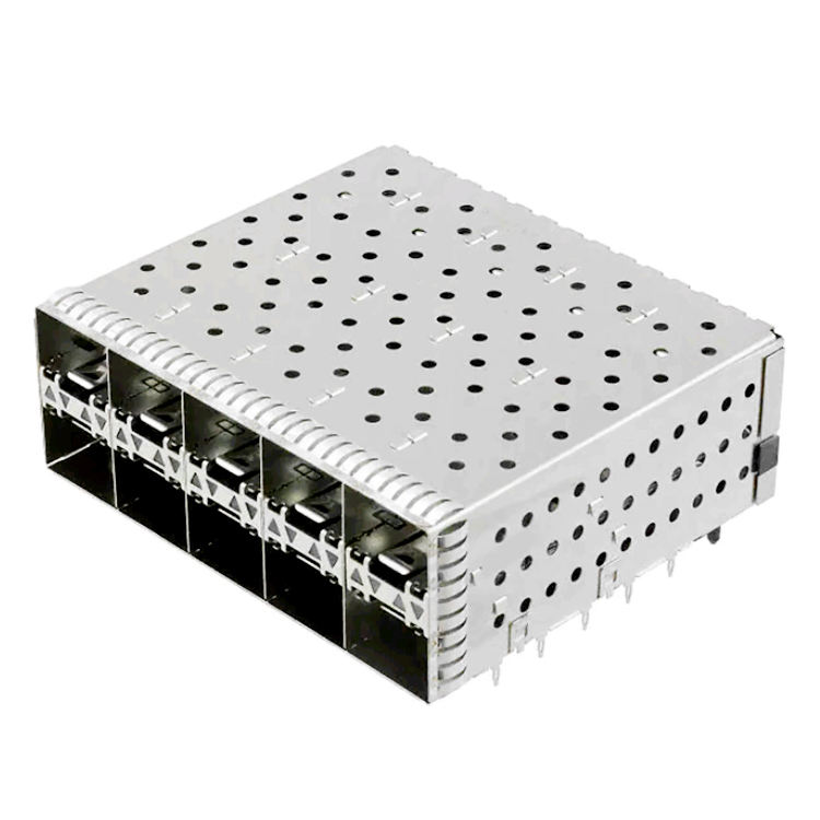 With Light Pipe Through Hole Right Angle Socket with Rack 2x5 Connector SFP+ Cage