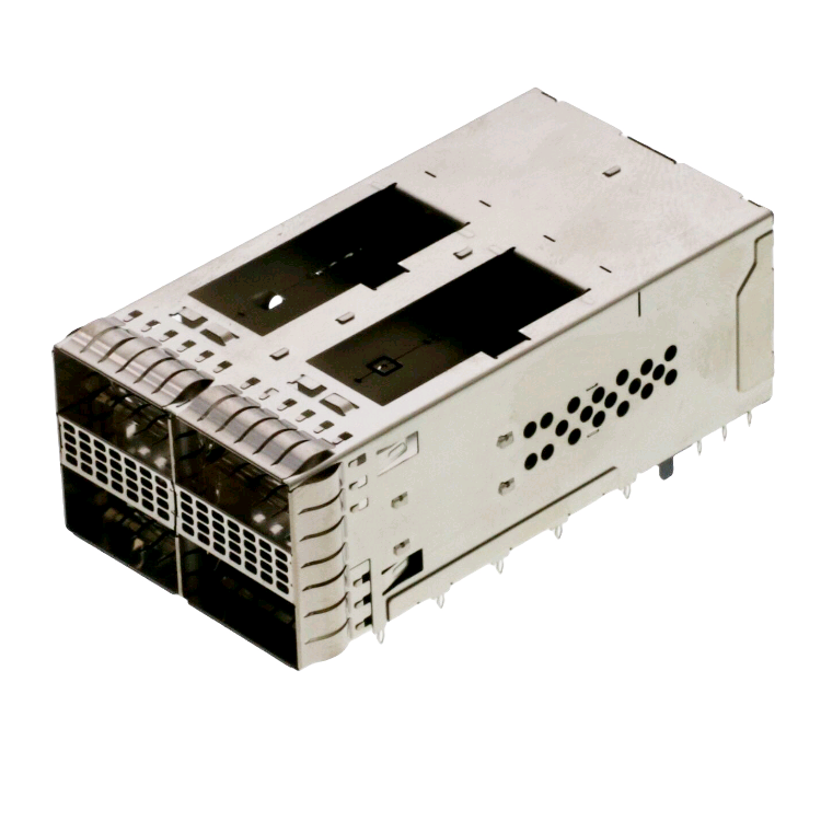SFP Port Connector Metal EMI Without Light Pipe Press-Fit Type 1X1 SFP Cage