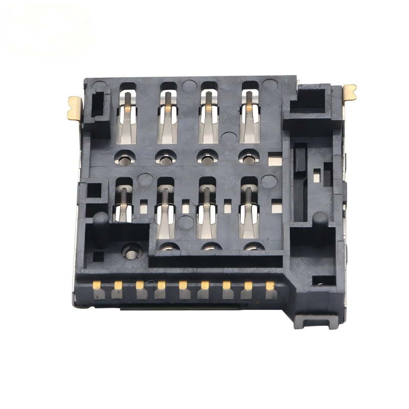 Anti-Crush Stainless Steel Shell 5000 Insertions 8 Pin Micro SIM Socket Connector