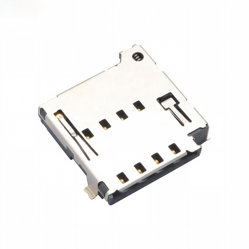 Anti-Crush Stainless Steel Shell 5000 Insertions 8 Pin Micro SIM Socket Connector