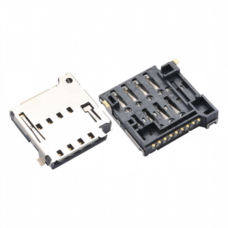 Anti-Crush Stainless Steel Shell 5000 Insertions 8 Pin Micro SIM Socket Connector