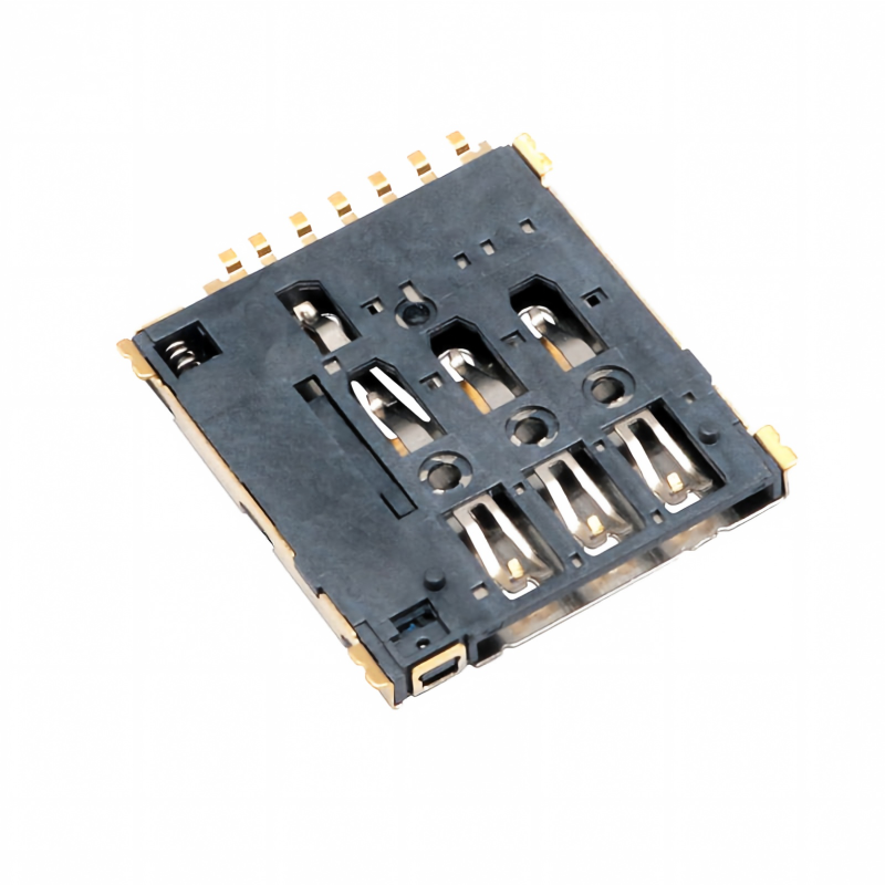 Ultrathin Nano SIM Card Connector 7-Pin Push-Push Type PCB SMT SIM Card Holder Low Profile 1.37 Height USB Connector