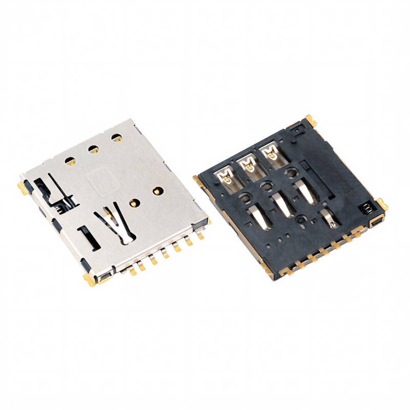 Ultrathin Nano SIM Card Connector 7-Pin Push-Push Type PCB SMT SIM Card Holder Low Profile 1.37 Height USB Connector