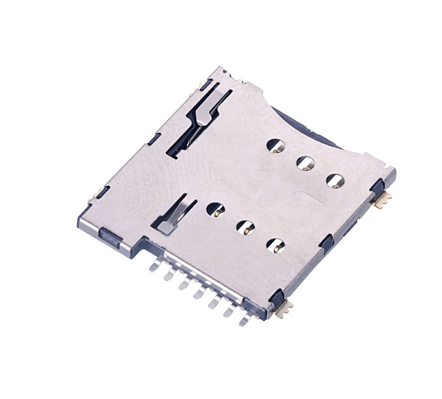 SIM Card Holder Push-Push Type Nano Micro 6pin 8pin SIM Card Connector for PCB Mobile Phones
