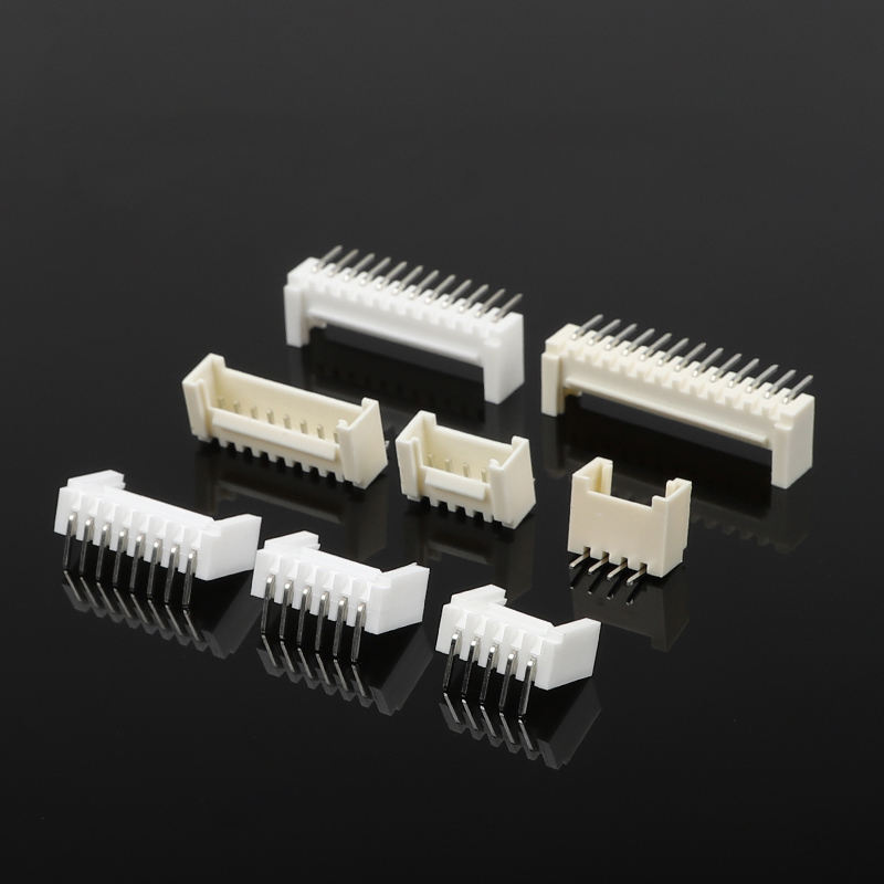 Wire Board Connector 90 Degree Horizontal Buckle Bent Pin 2.0mm Pitch Female Plug-in Nylon Housing