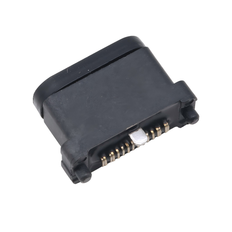 USB 3.2 Type-C 40 Gbps Waterproof U4 Socket 24 Pin SMT DIP PCB Female Connector Gold Plating Stainless Steel 5A 100V AC 