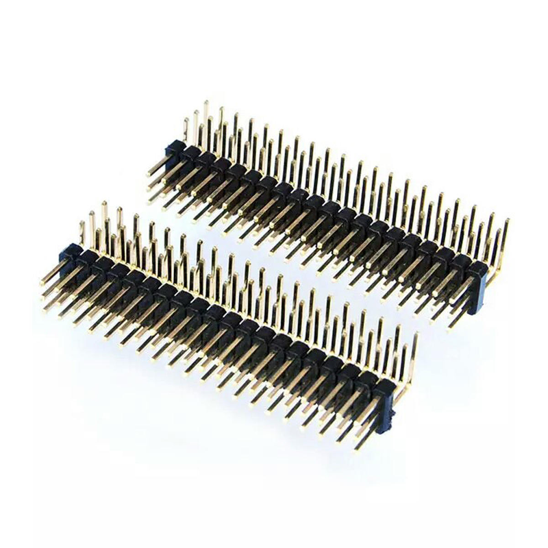 PCB Pin Header 1.0mm Dual Row Bent Pin SMT 180 Degree 90 Degree PBT Material Phosphor Bronze Contacts Pin Length Customizable