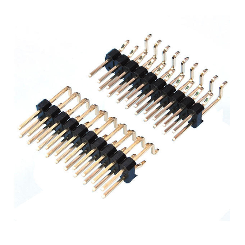 PCB Pin Header 1.0mm Dual Row Bent Pin SMT 180 Degree 90 Degree PBT Material Phosphor Bronze Contacts Pin Length Customizable