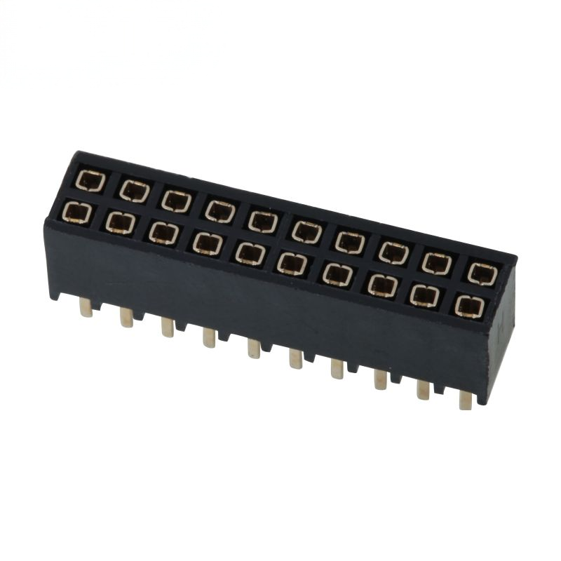 DIP Female Header 2.54 mm Pitch Double Row Female Straight Header Socket Pin Strip Connector