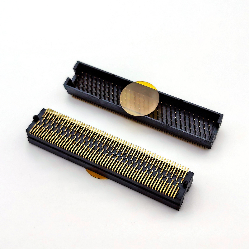 1.27mm Female Communication Connector 4x25P H5.08 SMT Y-Type Full Gold 1u For PCBA