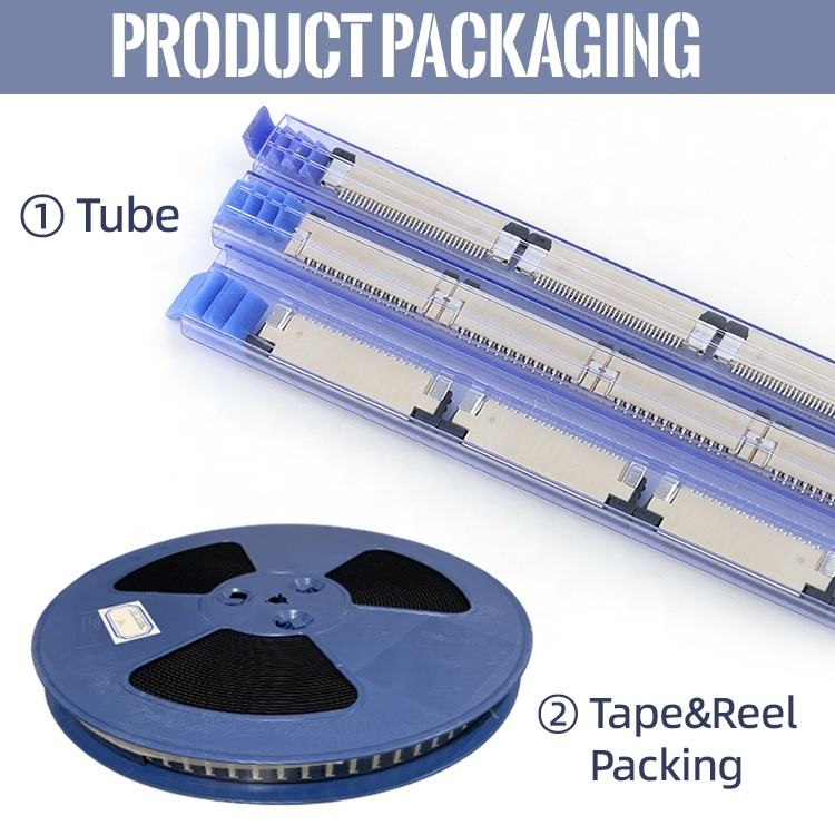 0.3mm Pitch FFC FPC Connector 9 17 21 25 31 35 -61 Pin Dual-sided SMT Right Angle Height 0.9mm