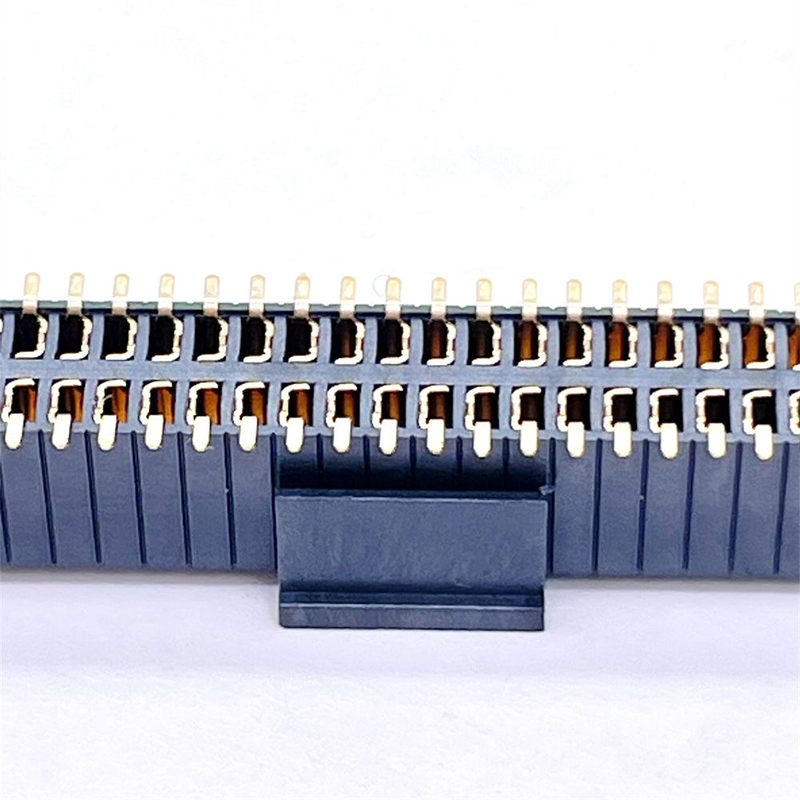 2.54mm Brass Female Header SMT Tape Real Cap Right-Angle 60p 2x30 Pins IP67 Rated for PCB Photovoltaic Products