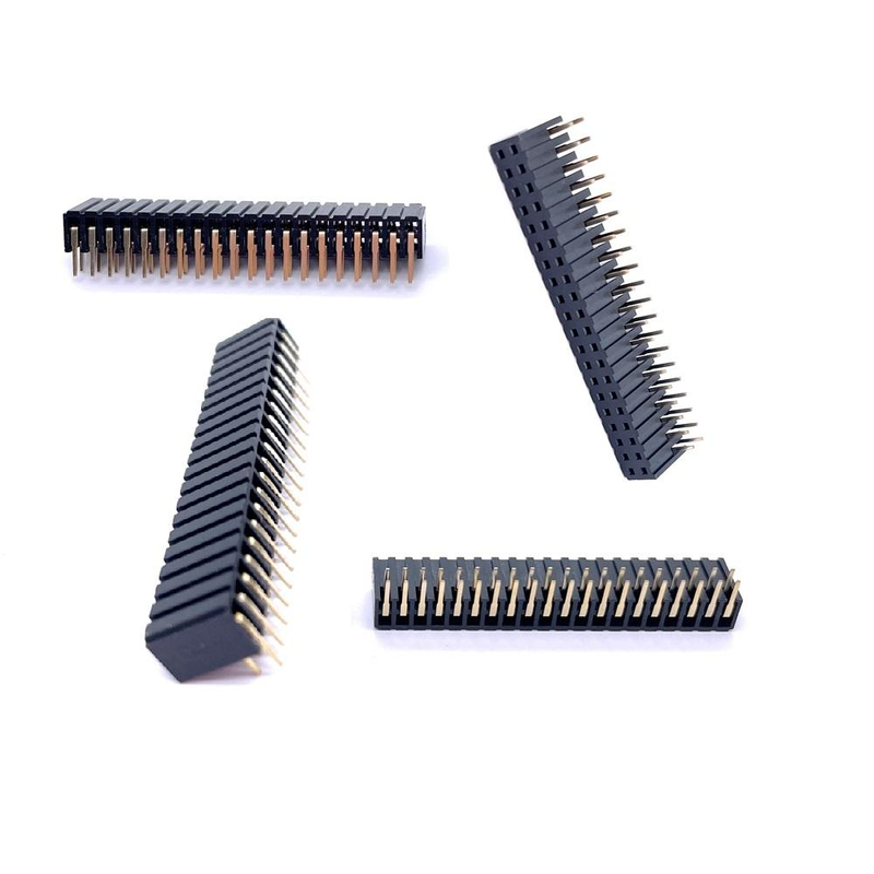 ODM 2.0mm Pitch 90 Degree Dual Row Brass Contact IP67 Automotive 2x20 Pin Female Header