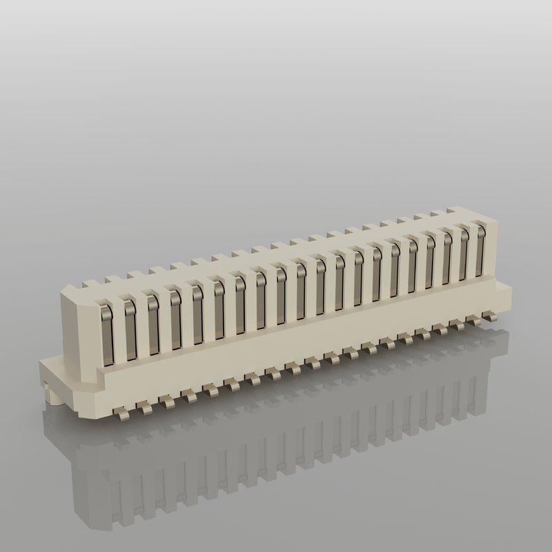 Male 0.5mm Pitch Single Slot Board-to-Board & Mezzanine Connectors Right-angle Connector for PCBA