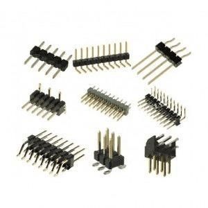 UL94V-0 Dip PCB Male 1.27 Mm Pitch Pin Header Connectors Single / Double Row