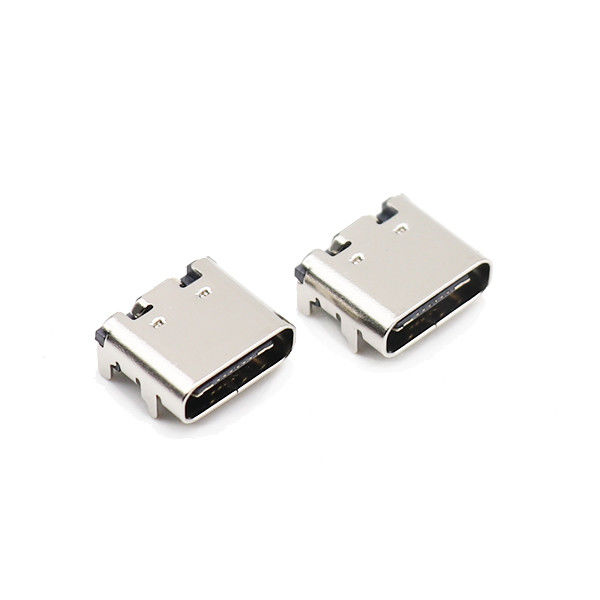 Four Feet Dip 16 Pin USB 3.1 Type C Connectors Female Port SMT 10000 Cycles