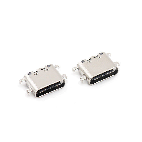 16 Pin SMT Charger Single Mid Mount Type C Connectors Female 3.1mm