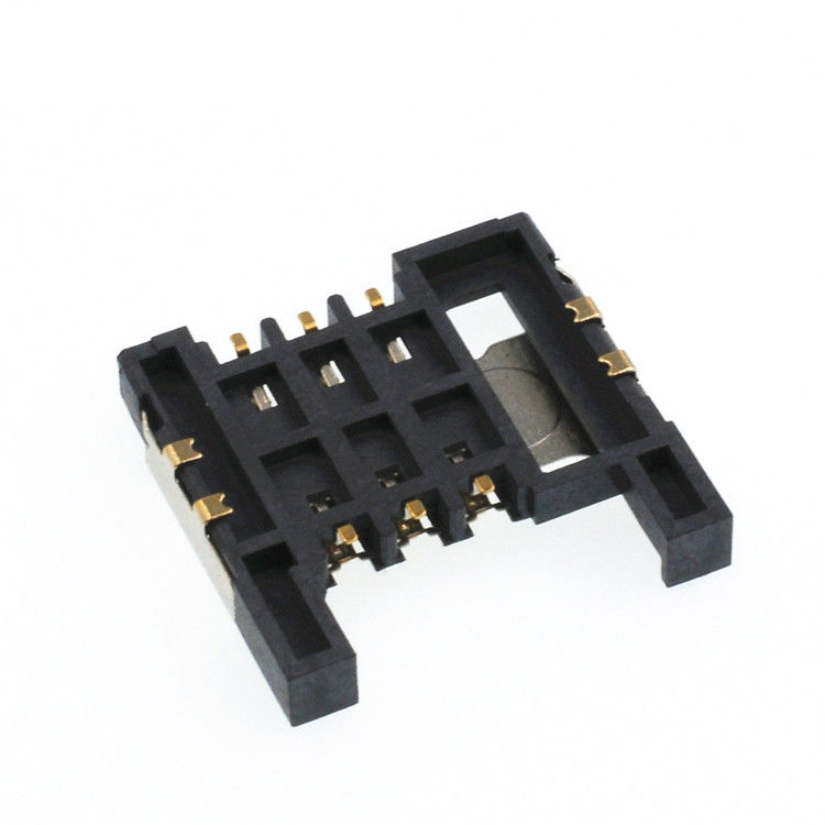 Insertion Type Sim Card Socket Connector 6 Pin Height 2.9mm Card Connector
