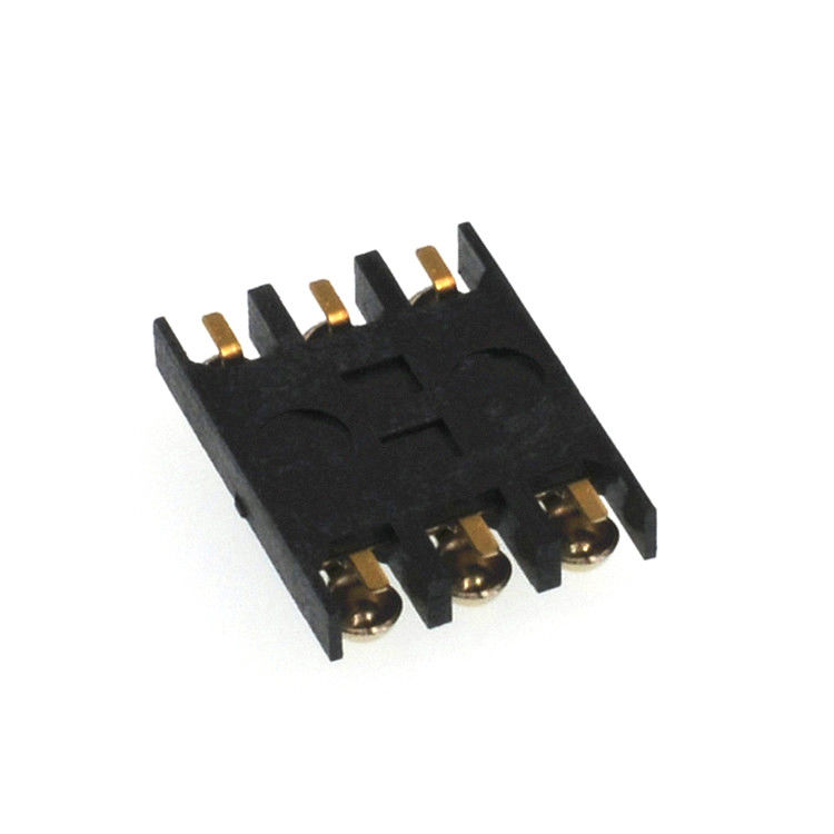 Spherical Shrapnel 6 Pin SIM Card Socket Connector SMT 1.5mm 2.0mm Height
